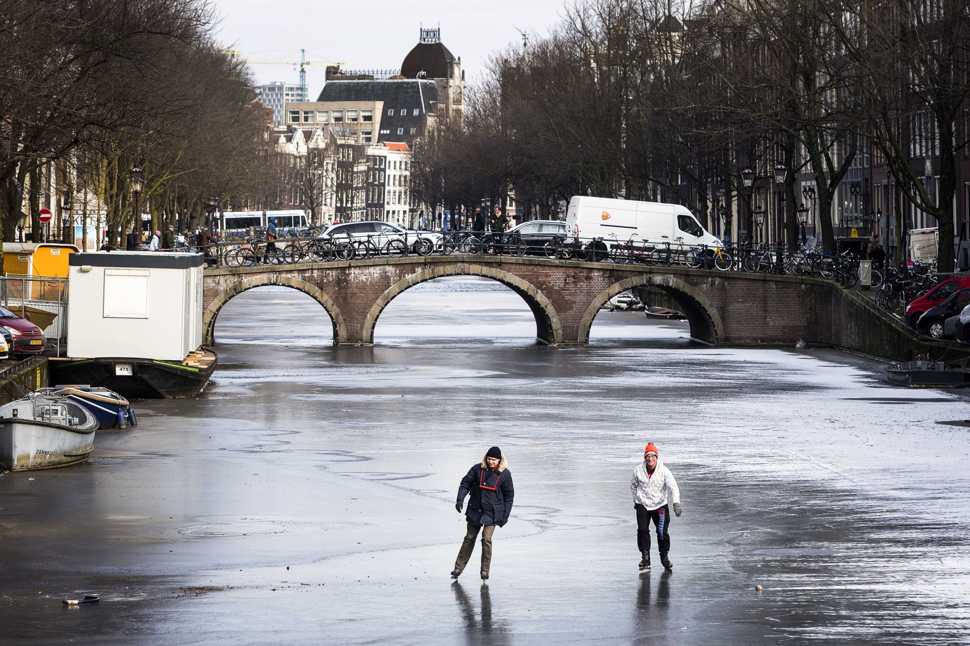 Кайзерсграхт в Амстердам замръзна ЕПА БГНЕСАномално ниските температури и силните снеговалежи