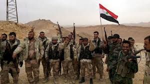 Сирийски военни ликуват край Дейр ез Зор Снимка Ал ДжазираАрмията