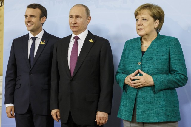 Снимка ЕПАЛидерите на Германия Франция и Русия проведоха среща в