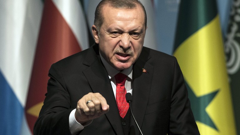 снимка ЕПА БГНЕСПрезидентът на Турция Реджеп Таи ип Ердоган отново изостри тона