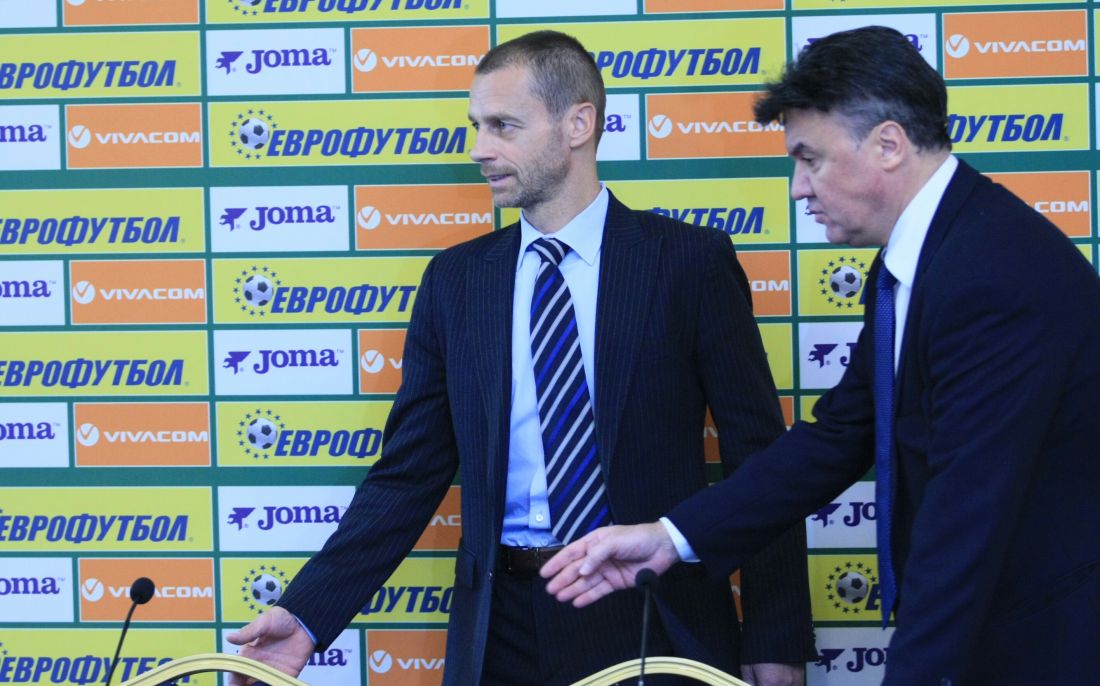 Президентът на УЕФА Александър Чеферин похвали работата на Борислав Михайлов