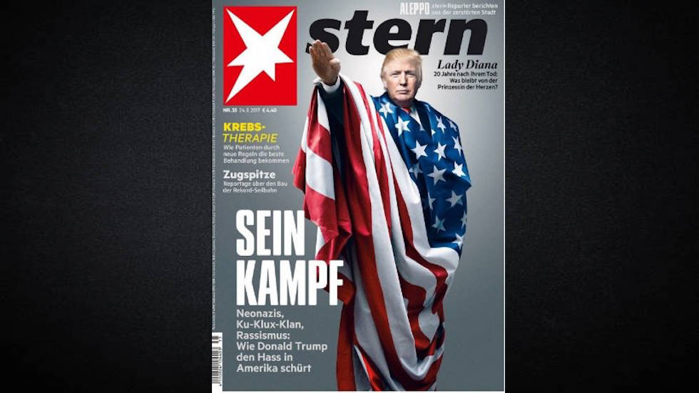Германското сп Щерн публикува тази седмица колаж на Тръмп на корицата