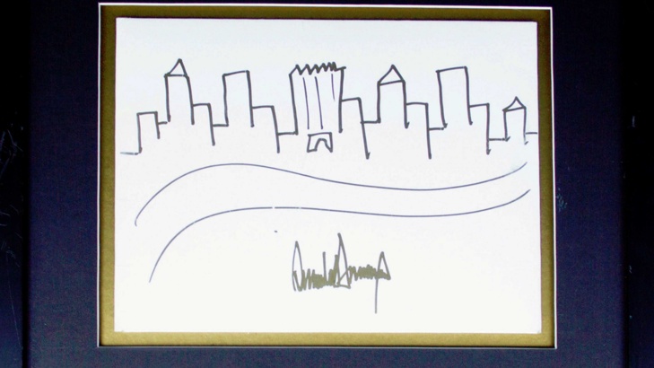 Рисунка с изображение на небостъргачи в Ню Йорк от сегашния