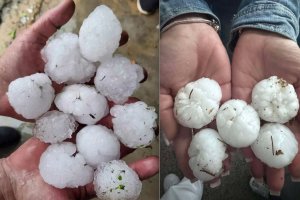 Градушка колкото мандарина удари в Трявна