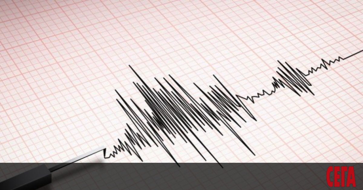 В 06:00 часа българско време е регистрирано земетресение с магнитуд