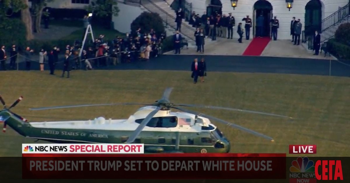 45-ият президент на САЩ Доналд Тръмп напусна Белия дом. Тръмп