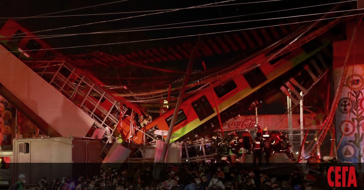 Надлез на метролиния №12 в Мексико Сити рухна, заедно с