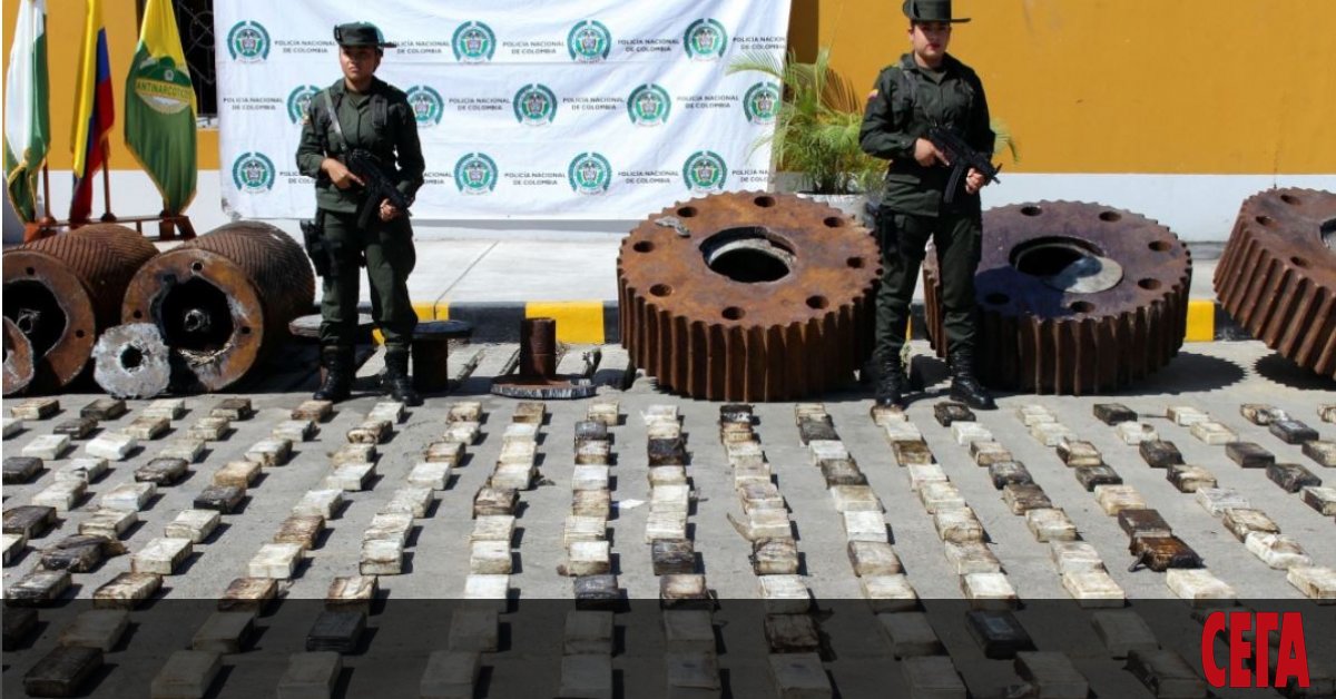 Колумбийската служба за борба с наркотрафика е задържала 1 тон