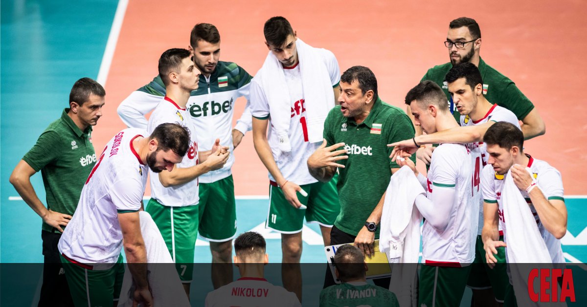 Българският национален отбор по волейбол се нарежда на 20-о място