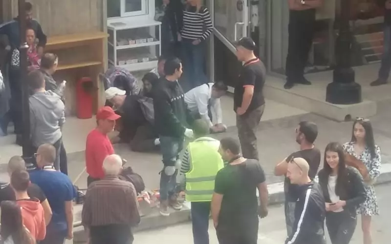 Младата Събка беше държана на земята близо 20 минути, докато дойде полицията.