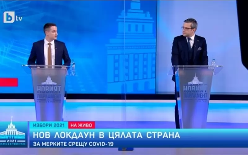 Явор Божанков (вляво) и Тома Биков се сблъскаха на предизборен дебат.
