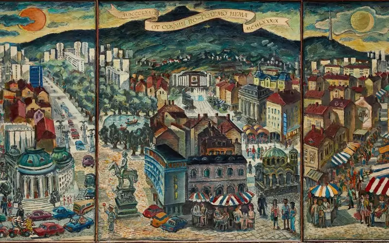 Румен Гашаров, "София-триптих", 1989, НДК