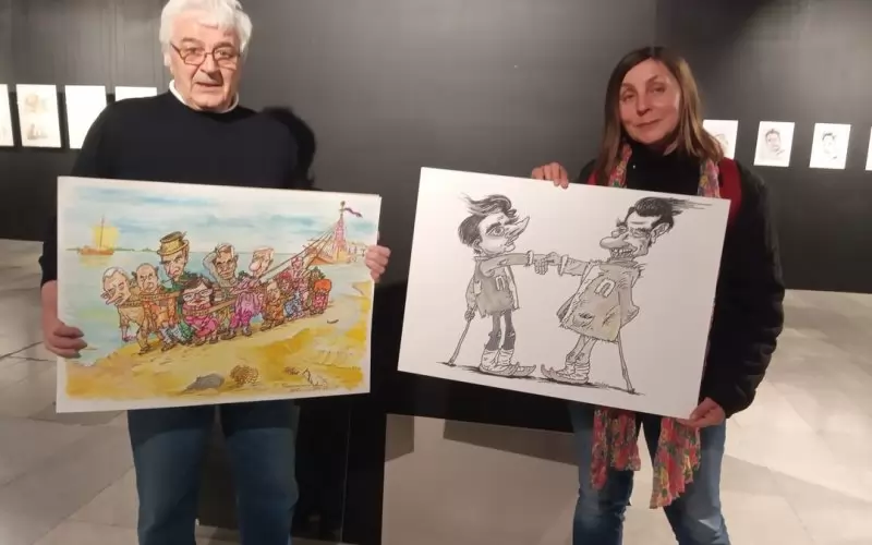 Водещ на вечерта беше председателят на секция "Карикатура" към СБХ Валери Александров-Валекс.