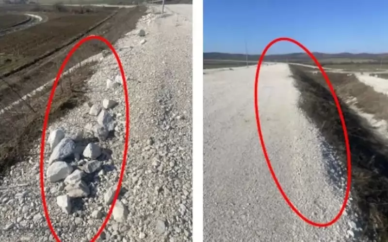 Обрушване на горния слой на основата поради липса на стабилизация и водещи ивици