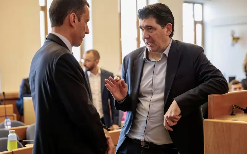 Иван Таков със столичния кмет Васил Терзиев.