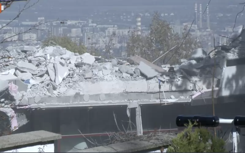 Кадър от обявеното като ремонт на бившата резиденция на бившия лидер на ДПС Ахмед Доган