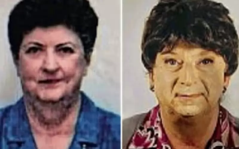 Властите са сравнили официална снимка на починалата жена с тази на сина ѝ. След това полицията е проверила дома на мъжа и е открила тялото ѝ скрито в пералното помещение, казват разследващите.

