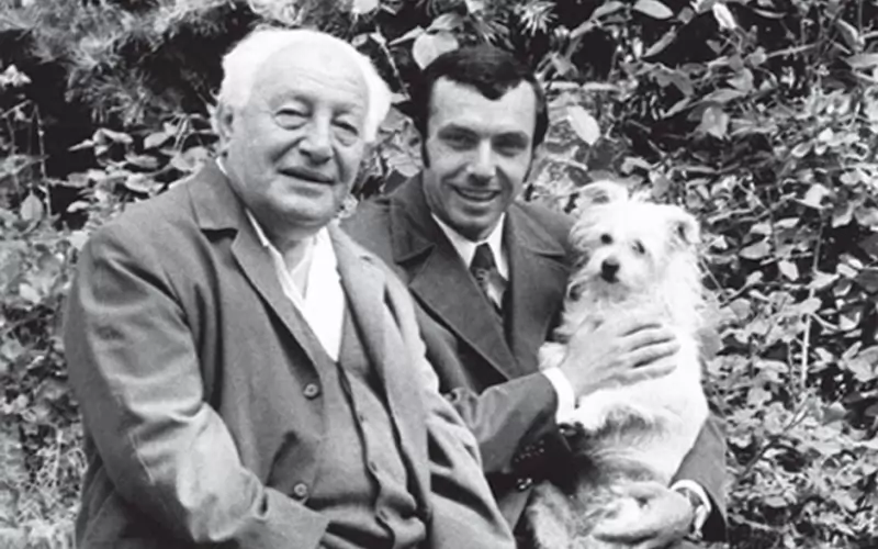 Младият композитор с ментора си Панчо Владигеров през 1969 г.