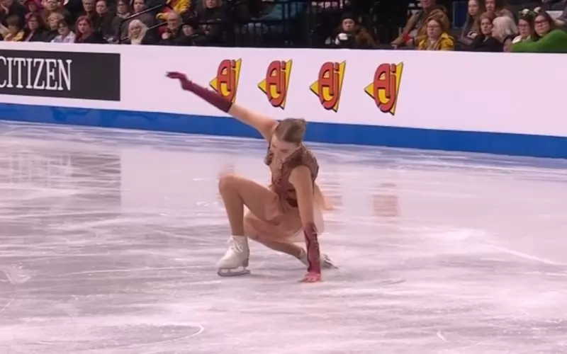 Александра Фейгин се е подпряла на леда след несполучливия "Ритбергер"