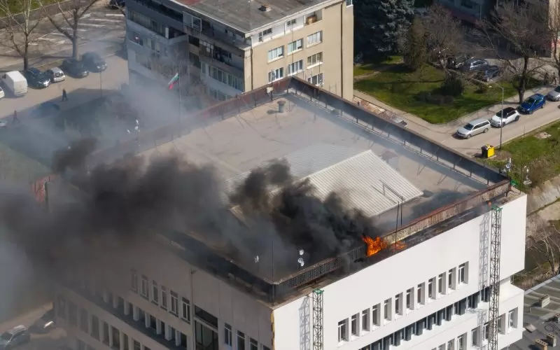 Пожарът от птичи поглед.