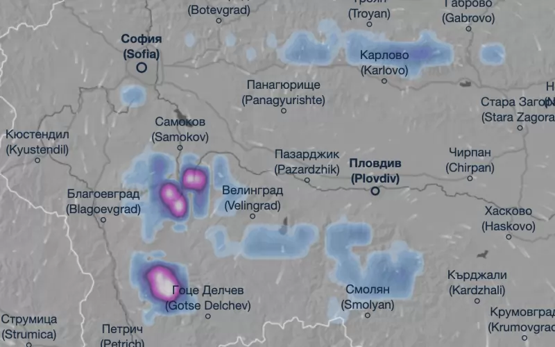 В тези райони сега има снежна покривка