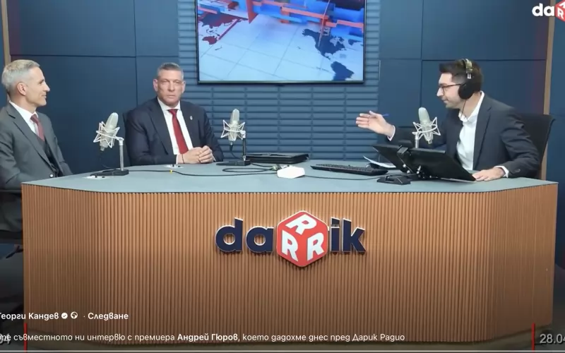 Георги Кандев и Андрей Гюров дават съвместното си интервю за "Денят на Дарик"