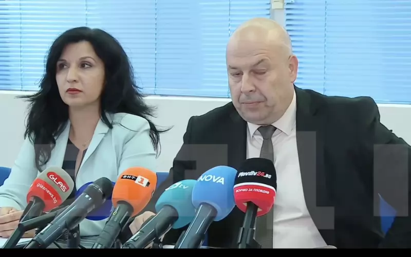 Окръжният прокурор Ваня Христева и директорът на ОДМВР-Пловдив Васил Костадинов.