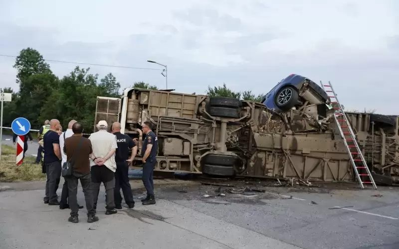 Кадър от зловещата катастрофа, довела до 4 жертви