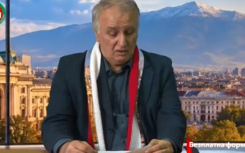Методи Бъчваров в предизборното студио на "Справедлива България". Заедно с вицето си Ленин Станоев са се регистрирали с 2867 подписа, но са получили 1563 гласа.