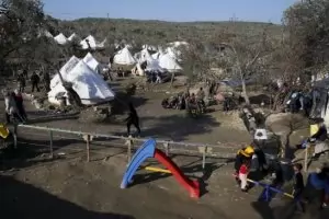 Бежанци протестират в Гърция