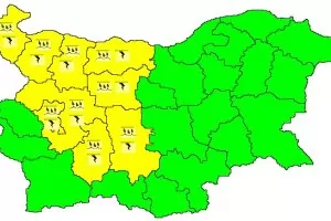Жълт код за обилни валежи е обявен за 9 области в България