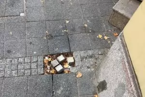  И ремонтът на "Солунска" цъфна с дефекти 