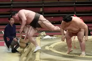 Аоияма настигна йокозуна Хакухо на върха в класирането