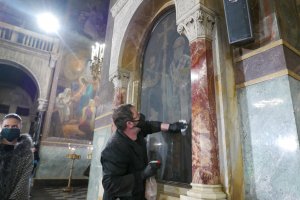 В катедралния храм Александър Невски патриарх Неофит заедно със Западно