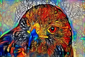 Лети над нас една граблива птица 
с голям каскет на малката