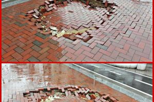 Нов тротоар пропадна във Варна Инцидентът е част от сериала