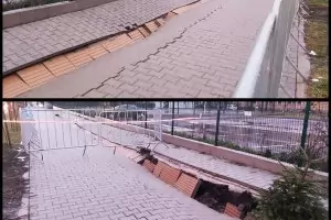 И в София пропадна чисто нов тротоар