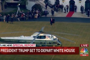 45 ият президент на САЩ Доналд Тръмп напусна Белия дом Тръмп