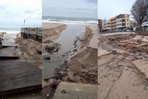 Проливни дъждове и бурни вълни отнесоха бреговете на два от