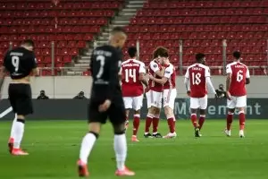 "Арсенал" се спаси за 3 минути от изпадане от Лига Европа