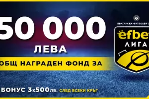 50 000 лв. награден фонд за Ефбет лига