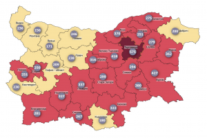 В България вече има област в тъмночервено ниво на разпространение