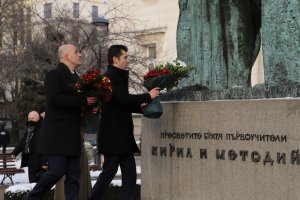 Министър председателят Кирил Петков посрещна северномакедонския си колега Димитър Ковачевски с