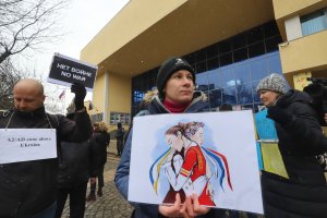 Няколко десетки руснаци живеещи в България излязоха на протест в