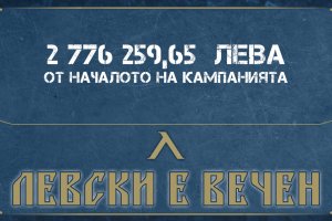 Кампанията Левски е вечен е осигурила на клуба над 2 7