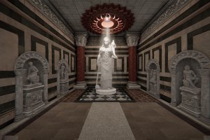 Храмът на Фортуна от античния римски град Улпия Ескус разположен