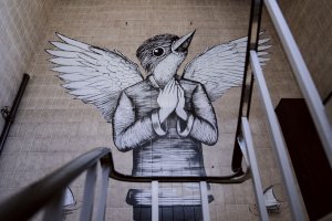 Белгийският художник Хенс Ванхее започва днес работата върху мащабен стенопис