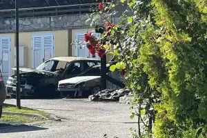 9 коли изгоряха на паркинг пред хотел в Банско