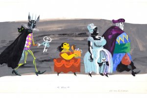 Селекция от десет илюстрации на Любен Зидаров е показана в