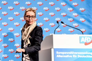 Крайнодясната партия Алтернатива за Германия АзГ за първи път излезе